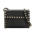 Mini Rockstud Flap, &pound;595, Handbags, Black, Leather, Front view